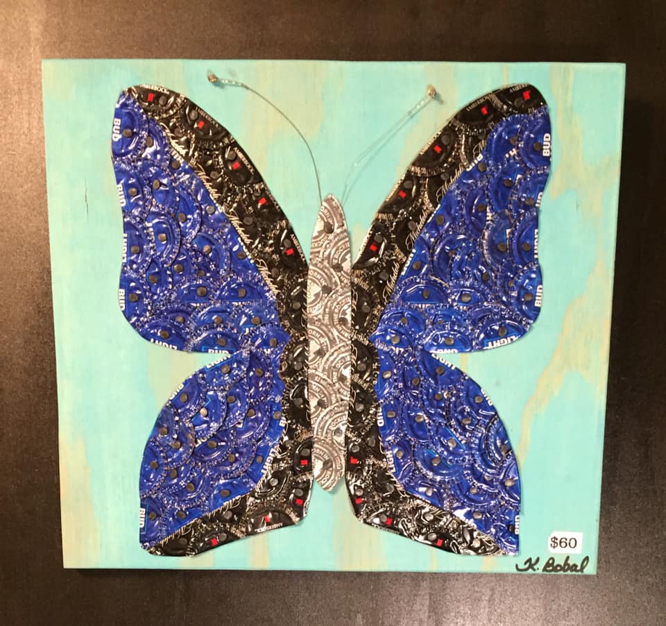 Bottle Cap Art by Kristie