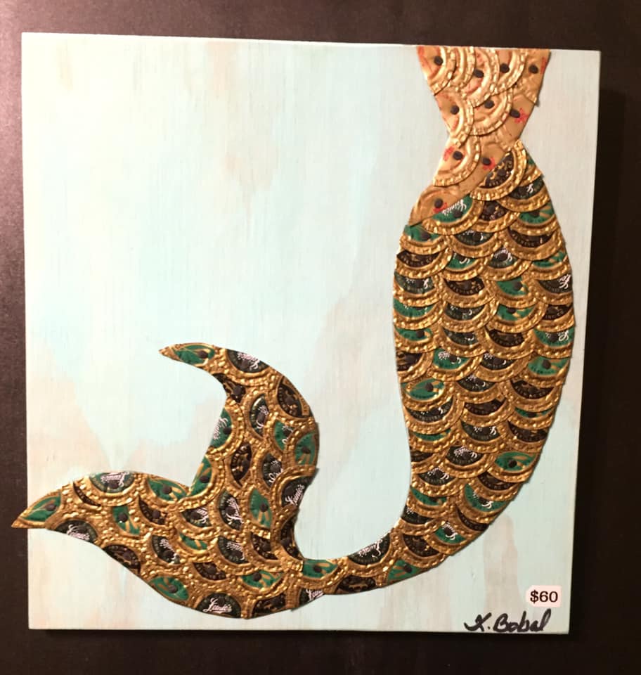 Bottle Cap Art by Kristie