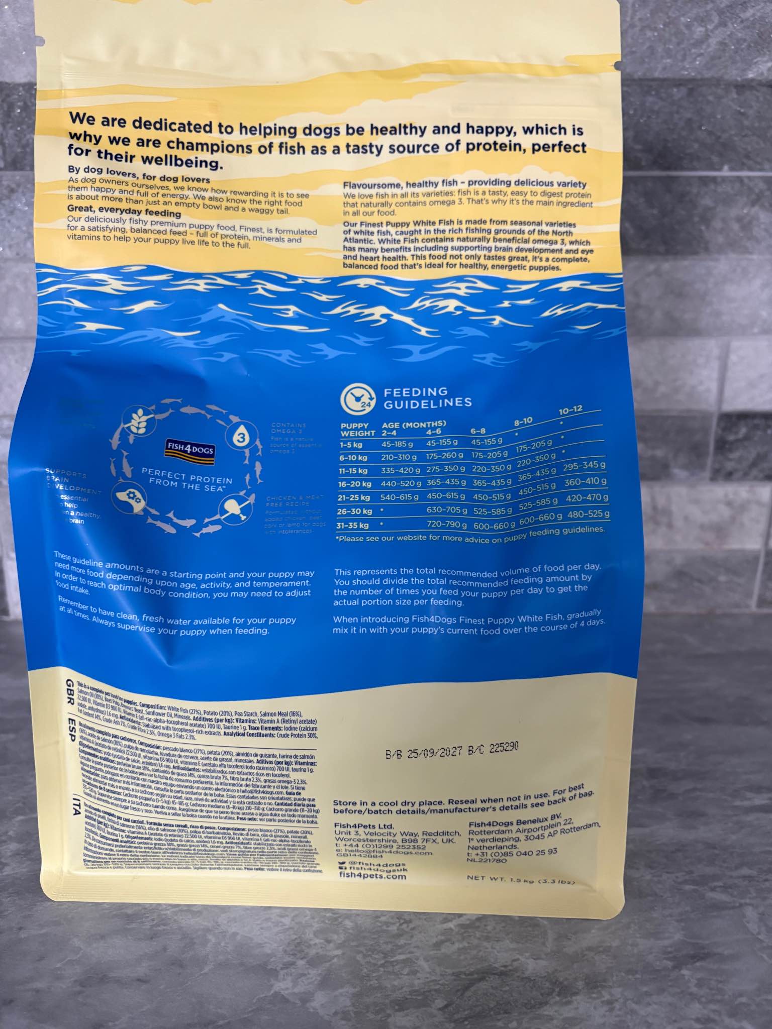 Fish4dogs finest puppy white fish with potato a complete grain