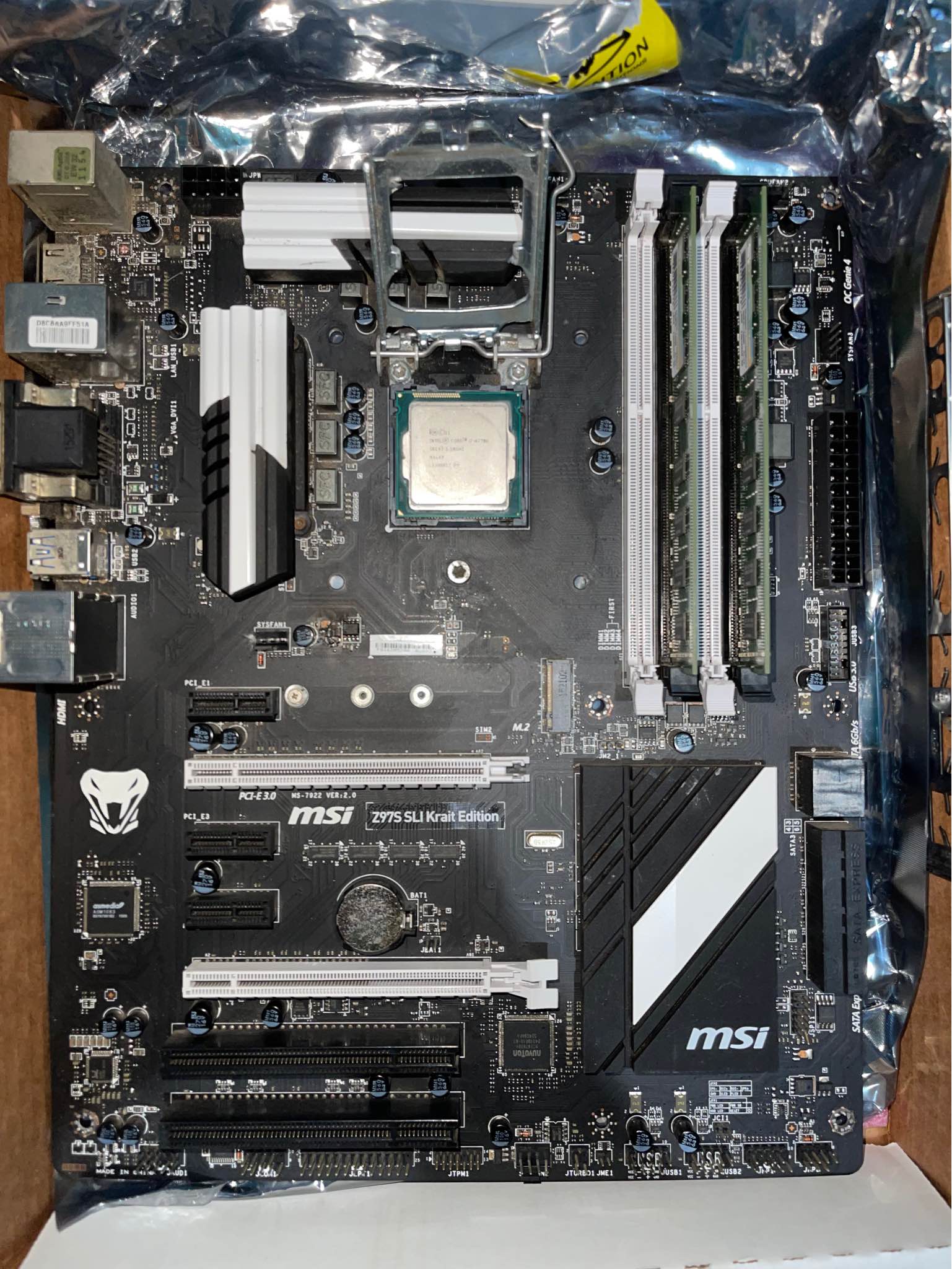 I7 4770k MSI Z97S SLI Krait Edition Silicon Power 16gb 8x2 1600mhz