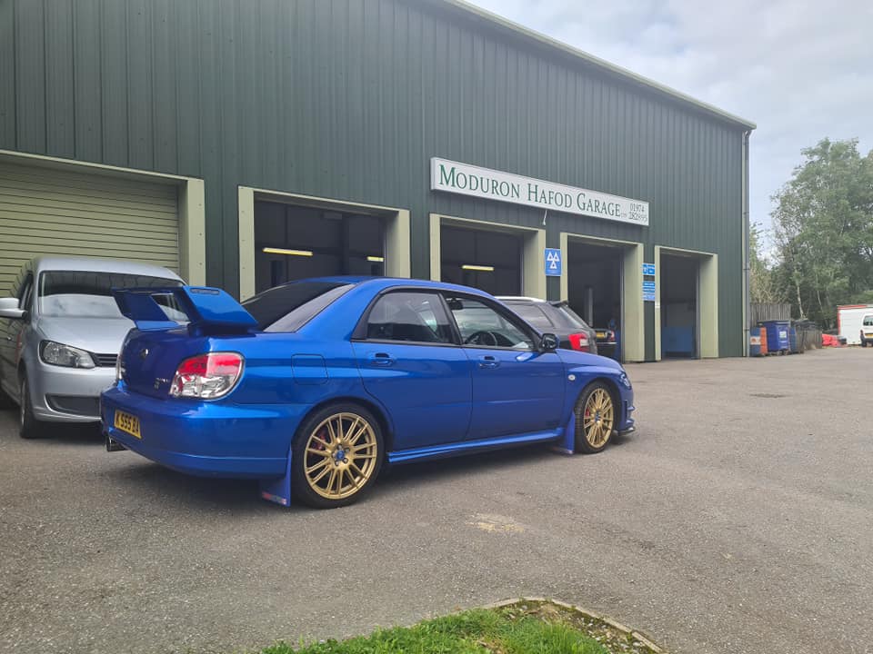 A lovely subaru impreza in with us... - Moduron Hafod Garage