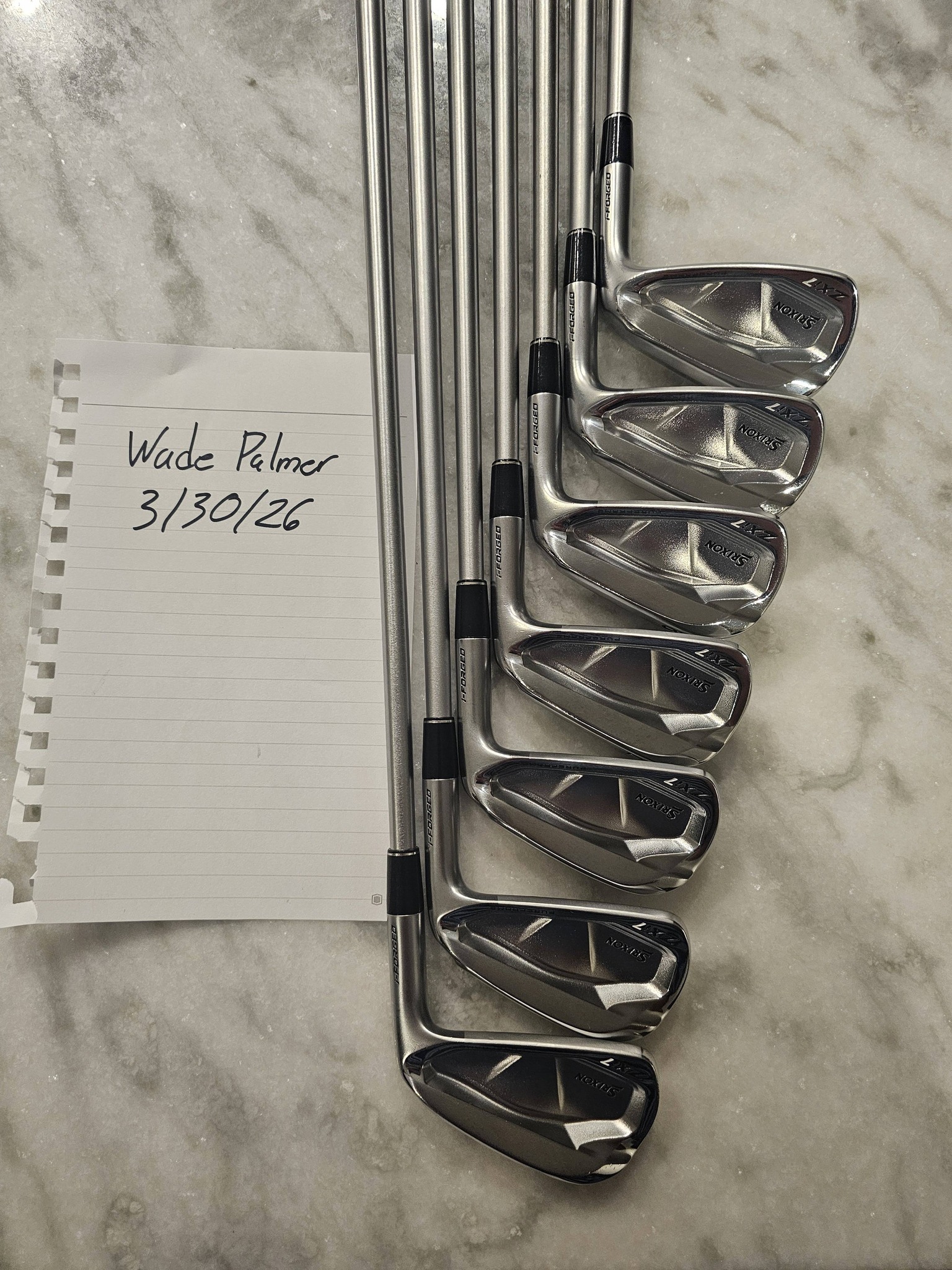 Srixon ZXi7 irons with KBS Tour C-Taper 130x shafts for sale