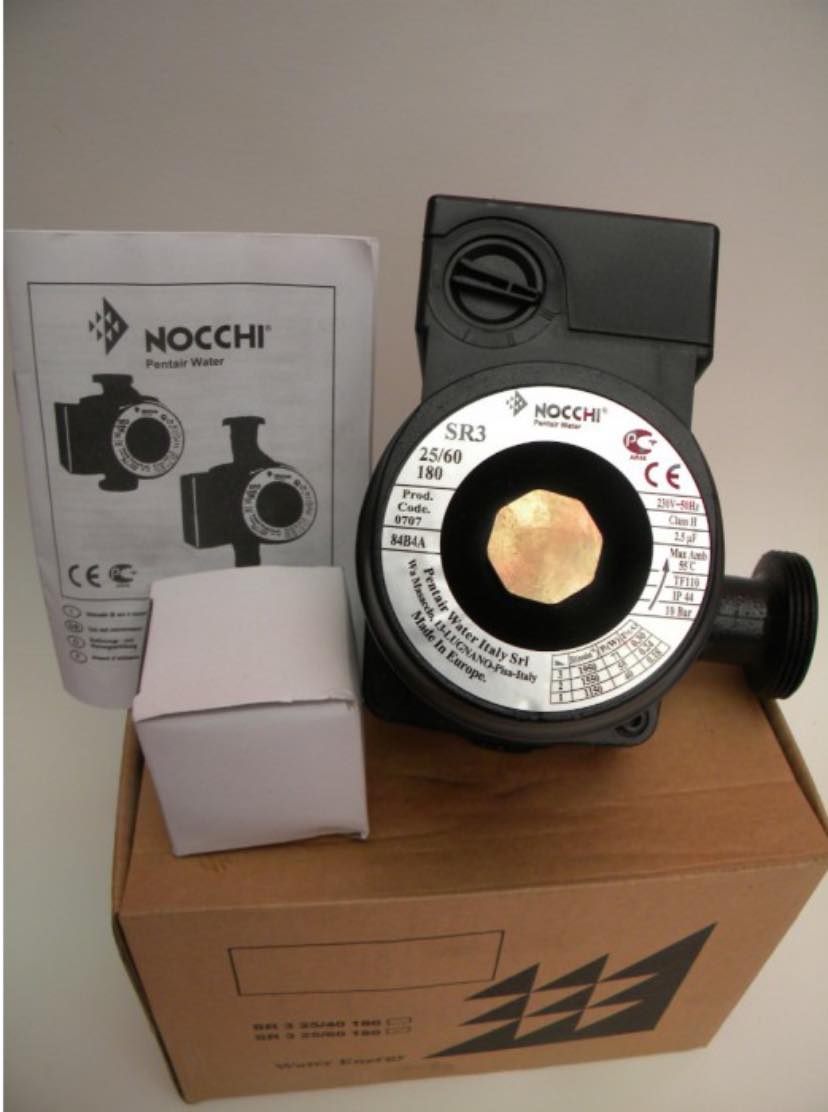 Circolatore Acqua Nocchi R2S 25-50 Per Impianti Riscaldamento E Sanitari - Corpo In Acciaio Inox, Motore Monofase
