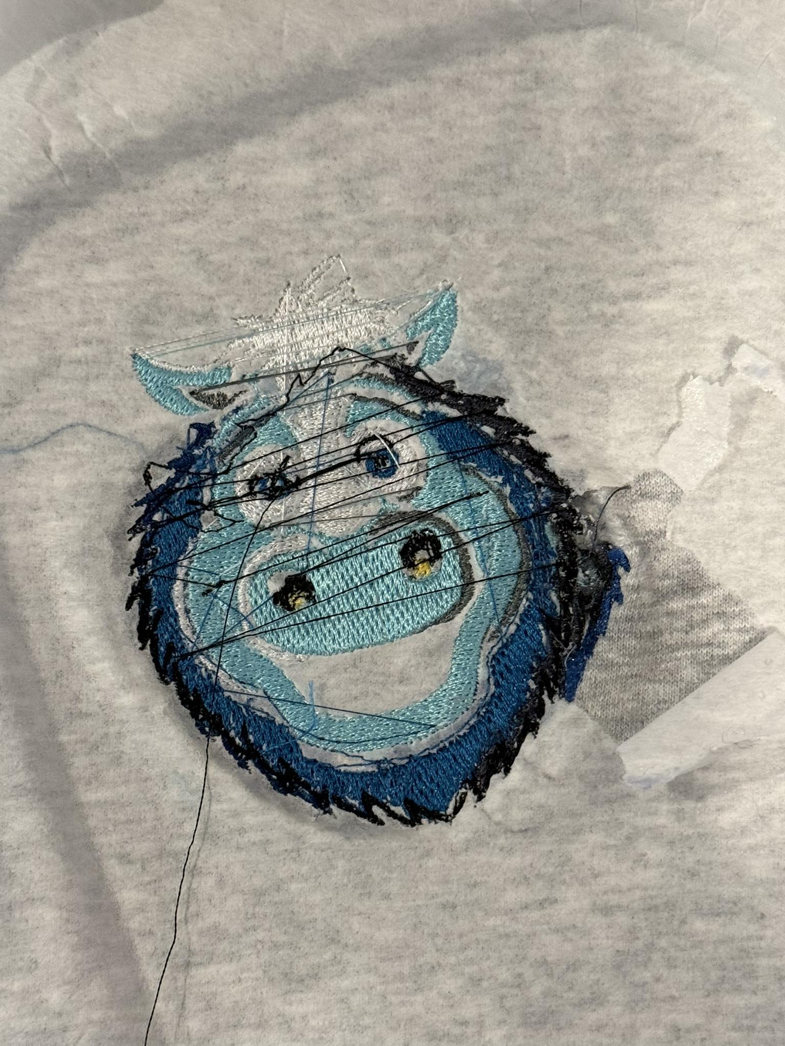 Can I fix a ruined embroidery on a sweatshirt?