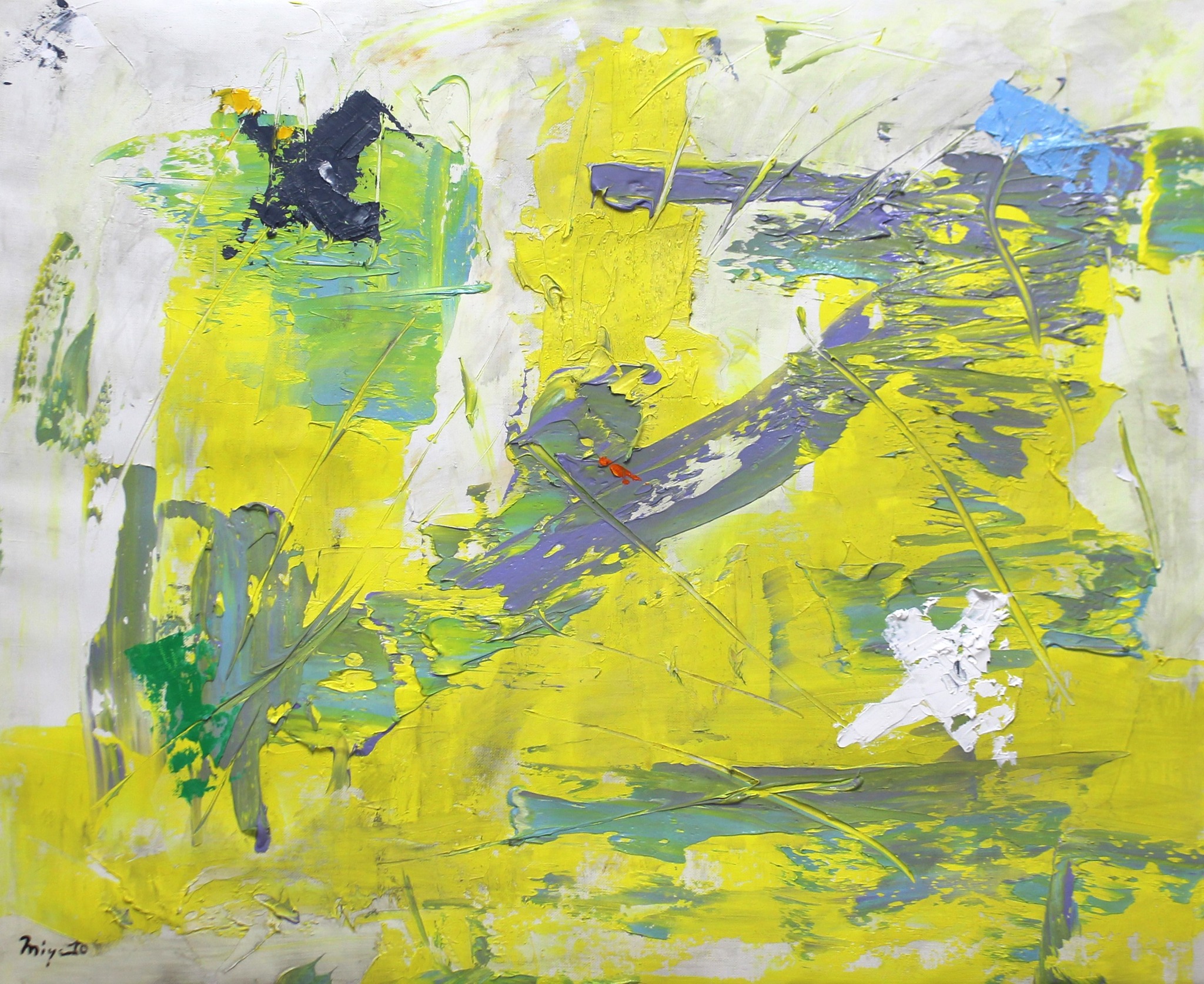 Hiroshi Miyamoto's abstract oil painting (August 2026)