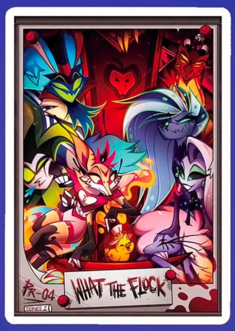 What the Flock card and Helluva Boss vinyls for trade