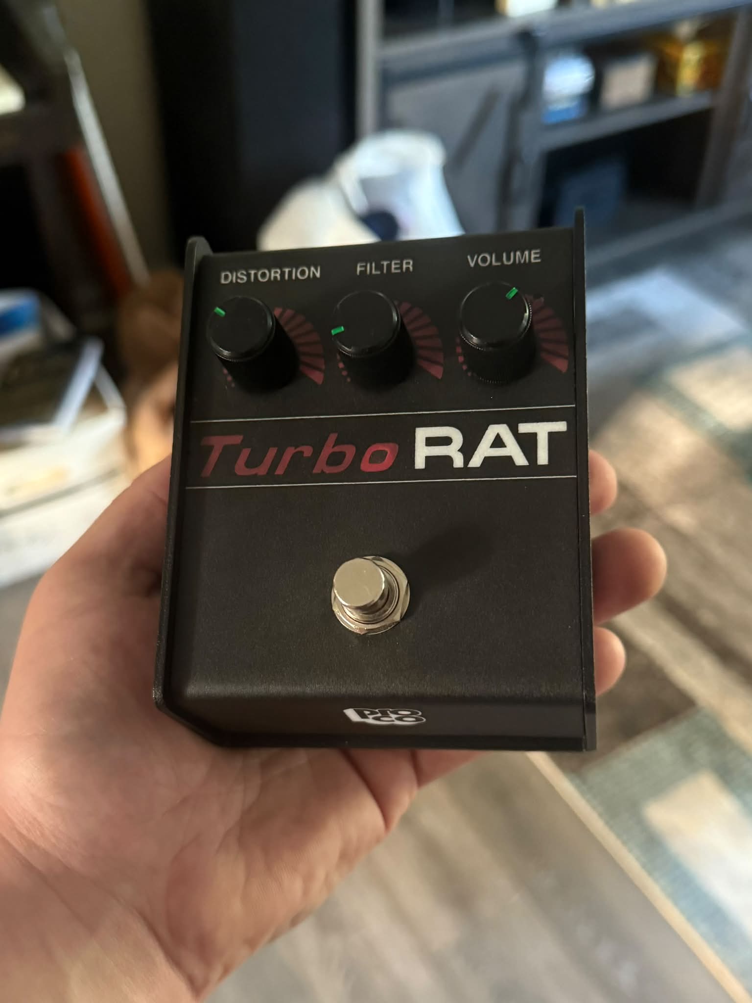 My old Proco Rat turbo with LM308 chip on home board