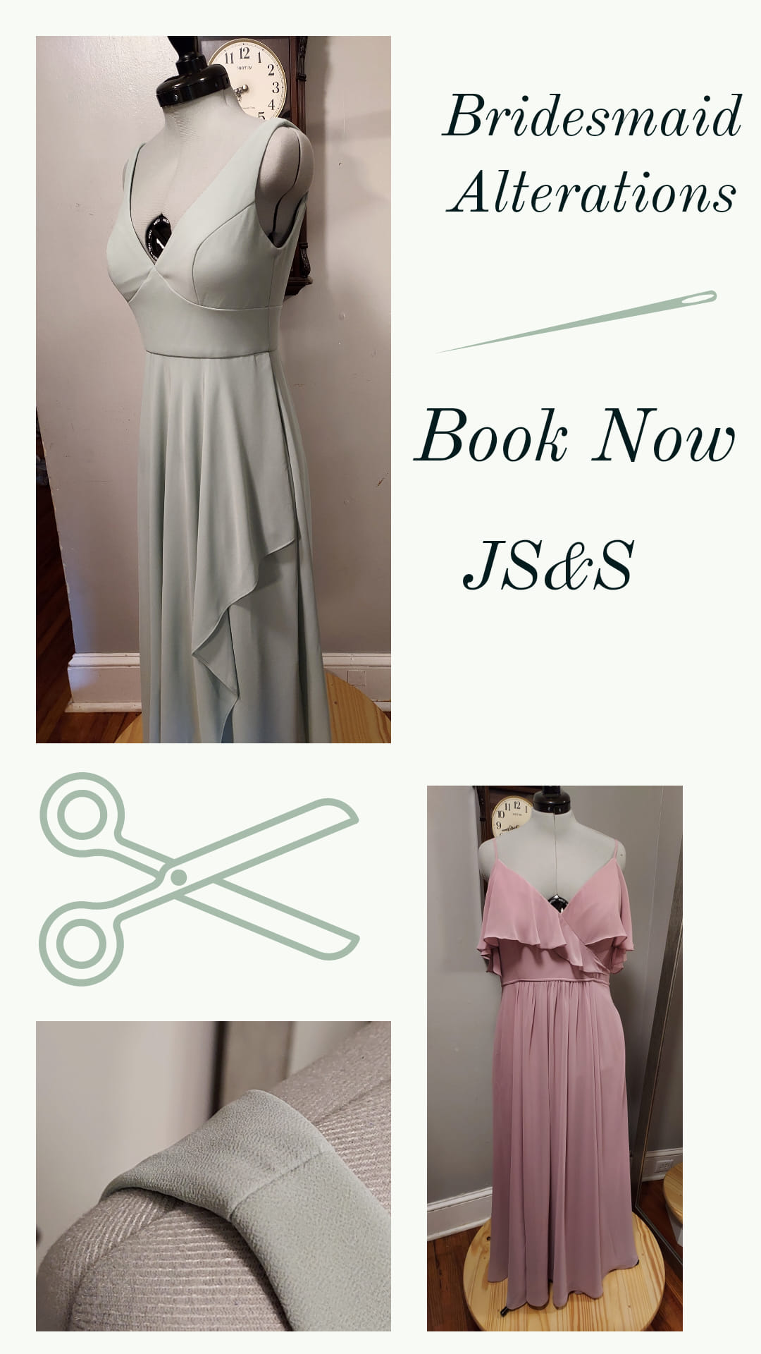 Custom bridesmaid dress alterations by Shannon O'Hara Seamstress