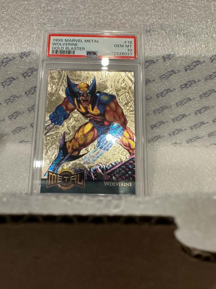 Rare 1995 Marvel Metal Wolverine Gold Blaster #18 GEM MT 10 Card