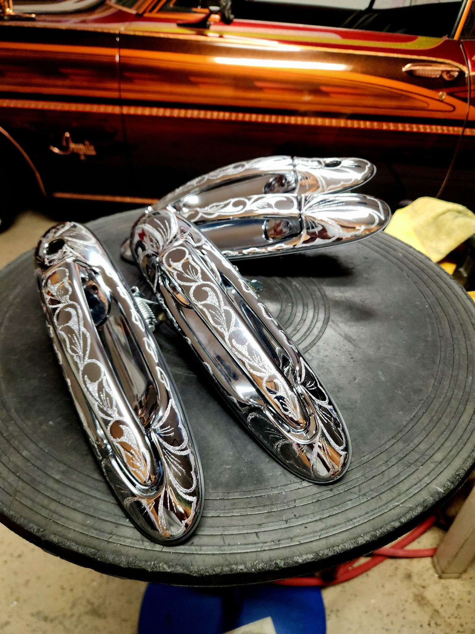 Did some etching on some plastic door handles for a lincoln