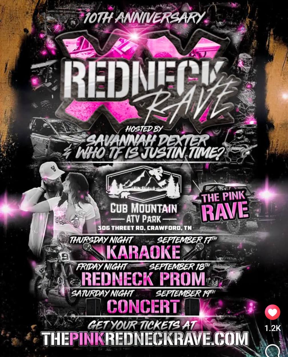 We're so excited to finally announce The Pink Redneck Rave hosted