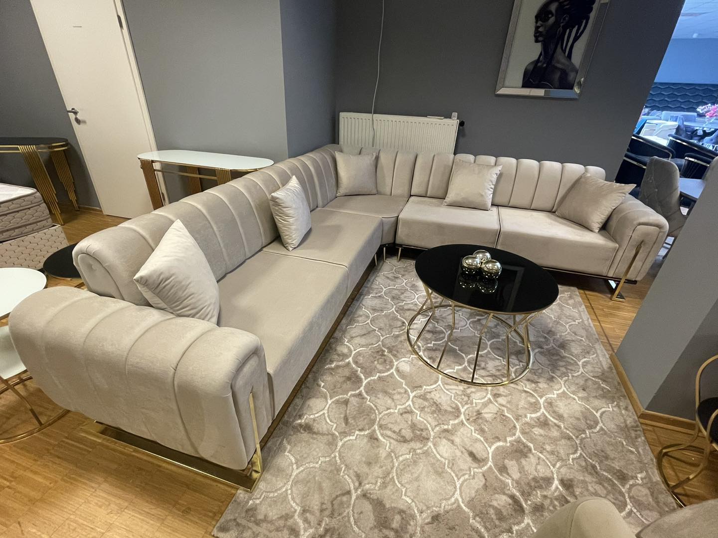 Ausstellungstück L Couch Creme Farbe Sofort Abholung #möbel #couch #sofa # oberhausen