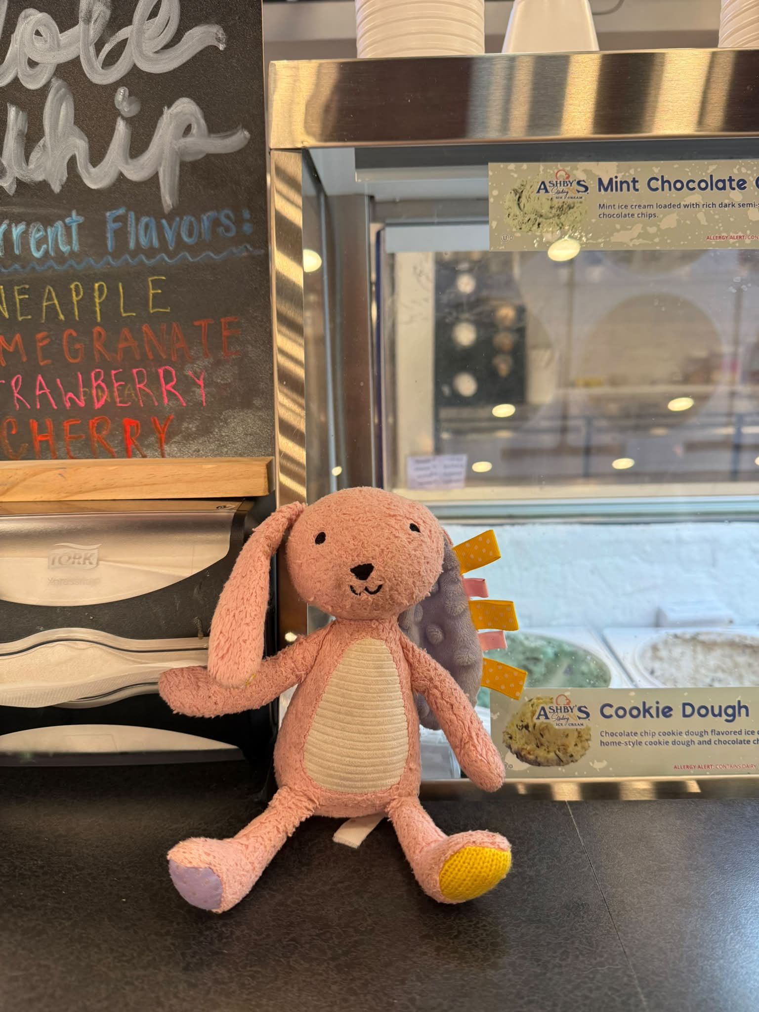 Lost pink bunny found at Ziggy's in Fenton, MI