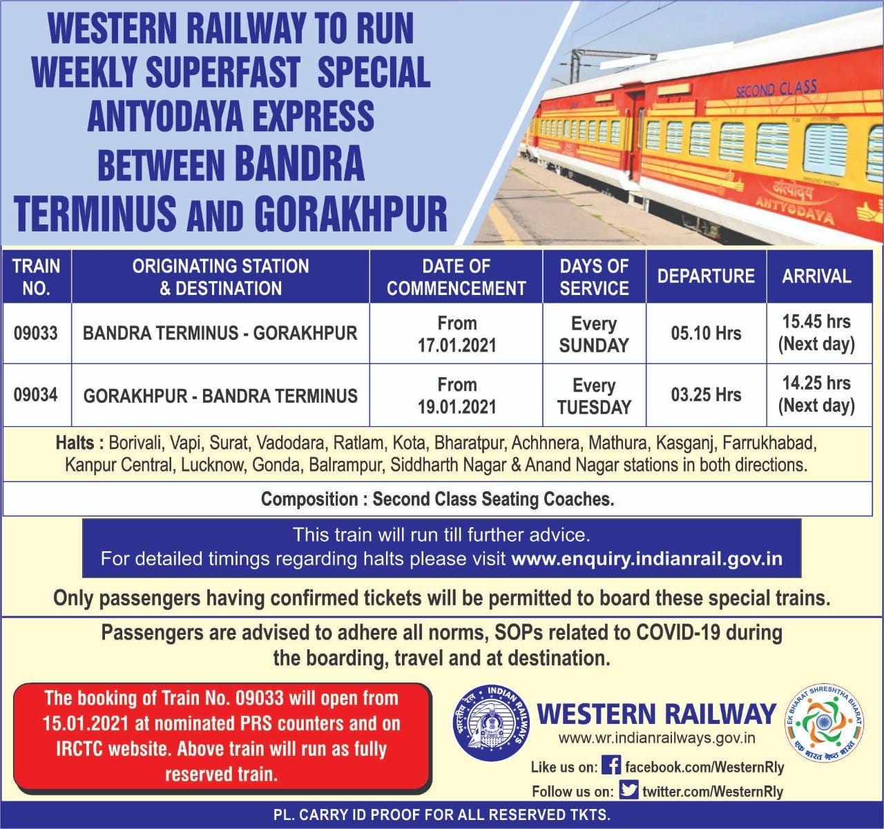 Western Railway - For the convenience of passengers,...