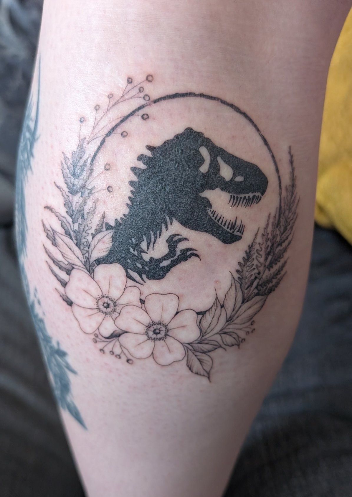 Tribute tattoo to Dr. Alan Grant from Jurassic Park