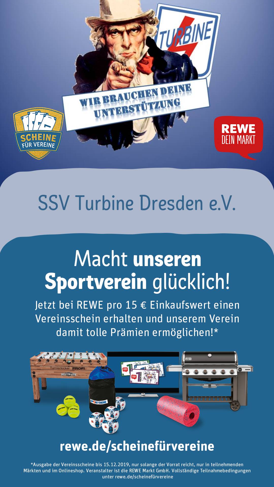 🔵⚪️Scheine für Vereine - Wir sind... - SSV Turbine Dresden