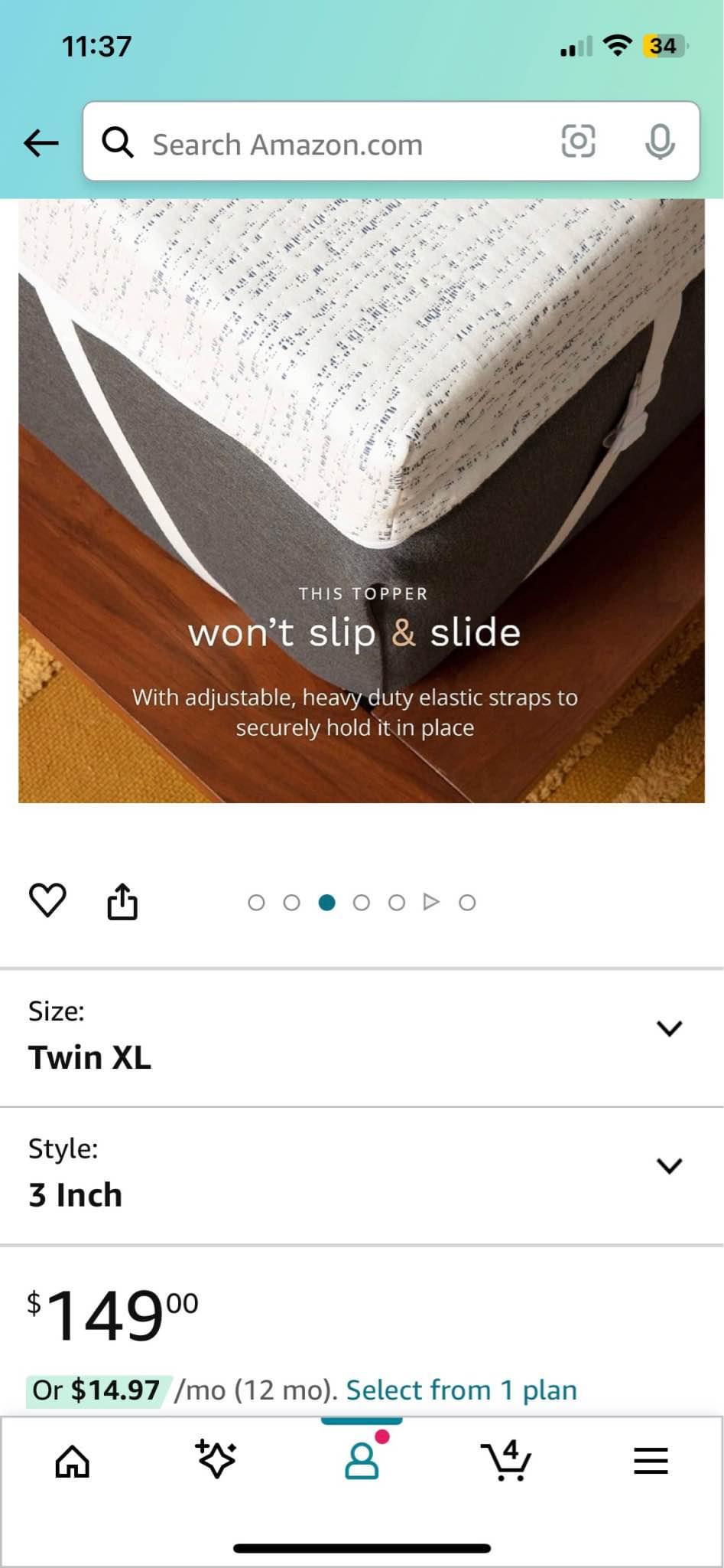 Twin XL Mattress Topper & Sheet Set Mattress Pads & Protectors