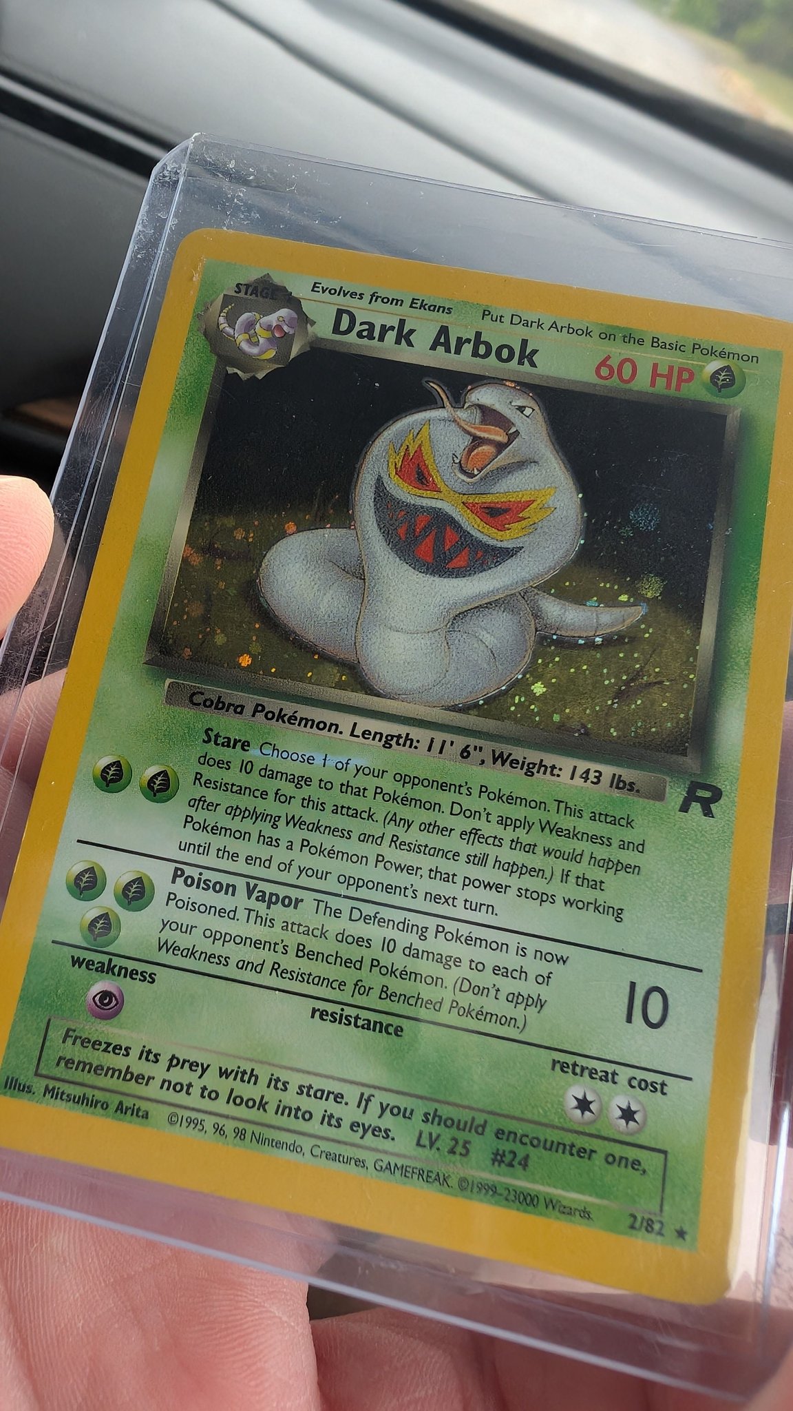 first edition arbok pokemon card - ex 185/165 - Pokemon 151 -Full Art - Ultra Rare Stage 1 😊 Found a Dark Arbok