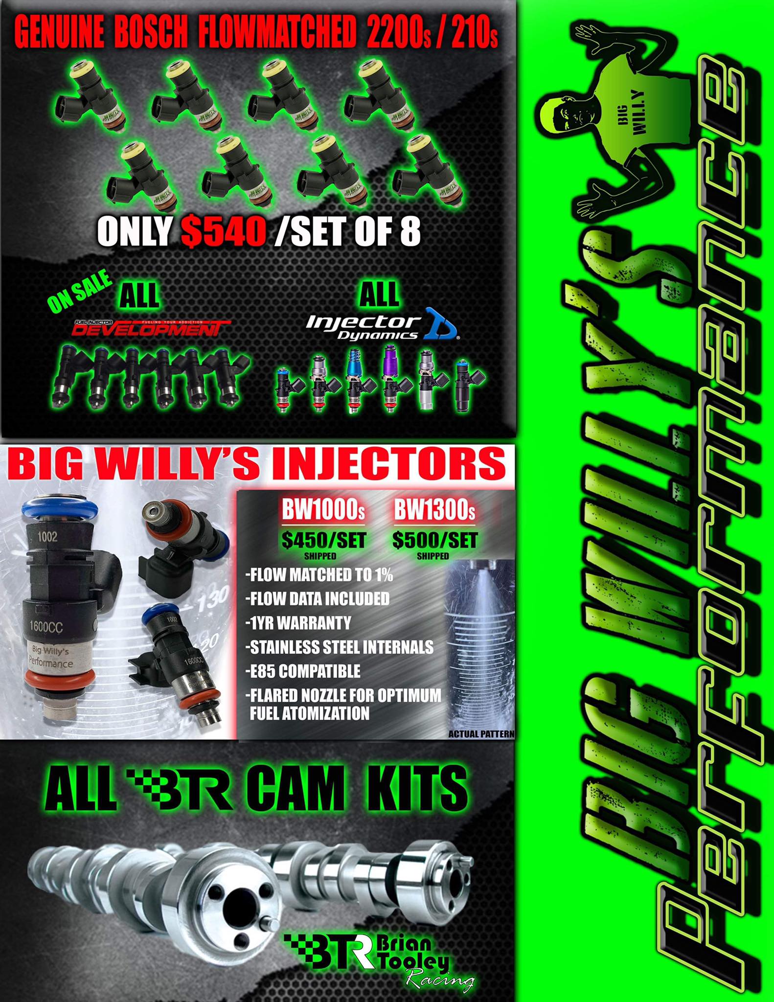 Lsx Willys - -Genuine BOSCH 210s only $540/set -All ID and FID on SALE ...