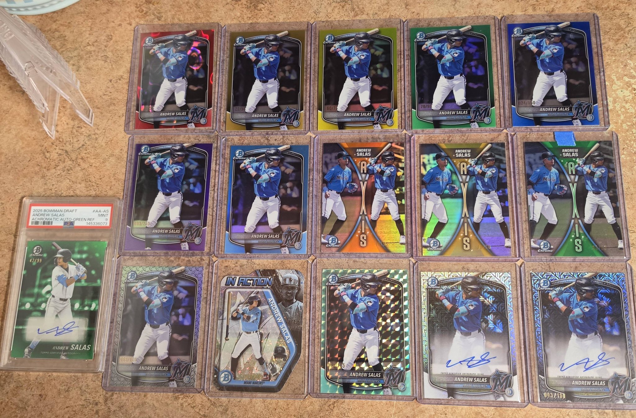 Where to buy Andrew Salas 2025 Bowman Draft orange and black cards?