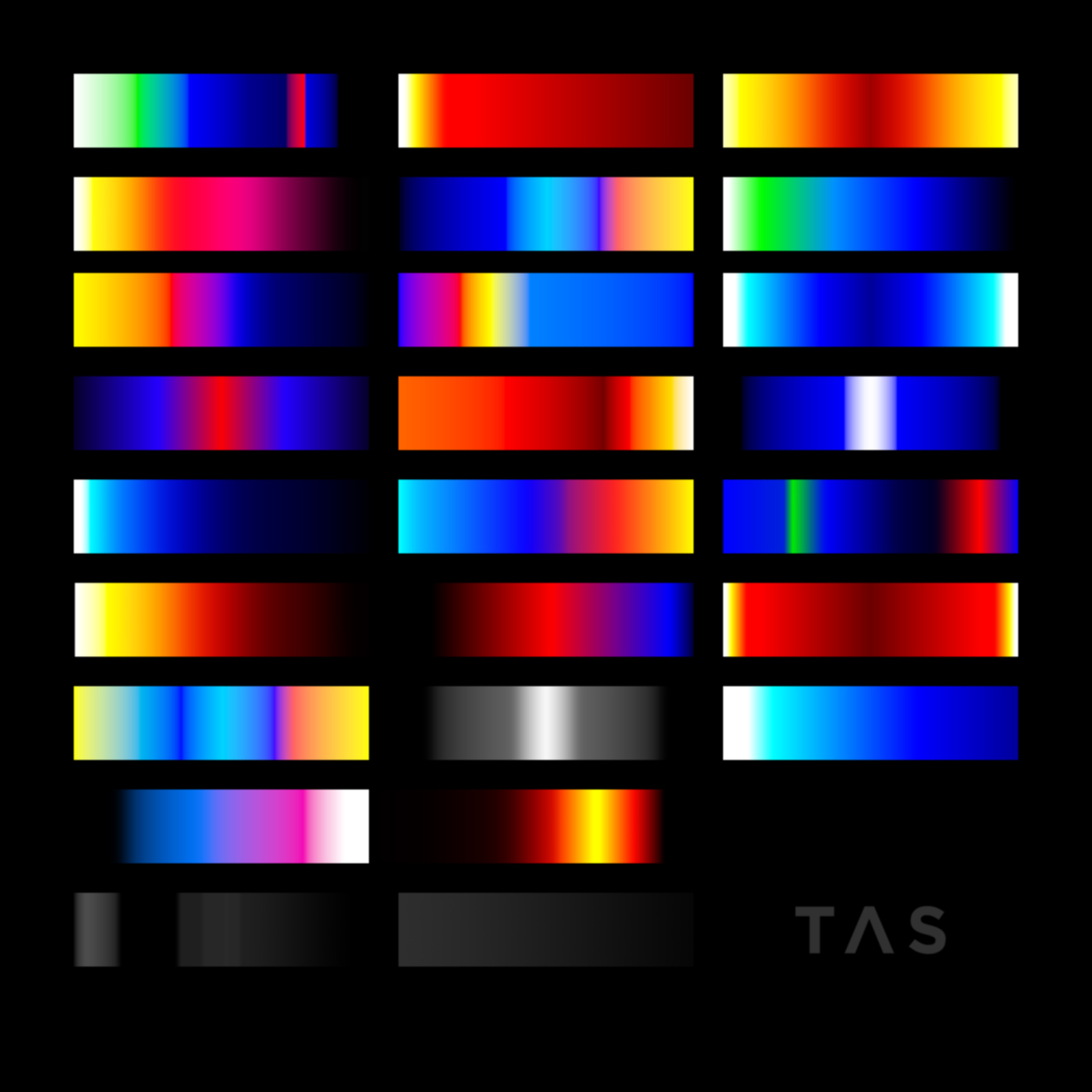 TAS Visuals - my color gradient ramps i use to texture...