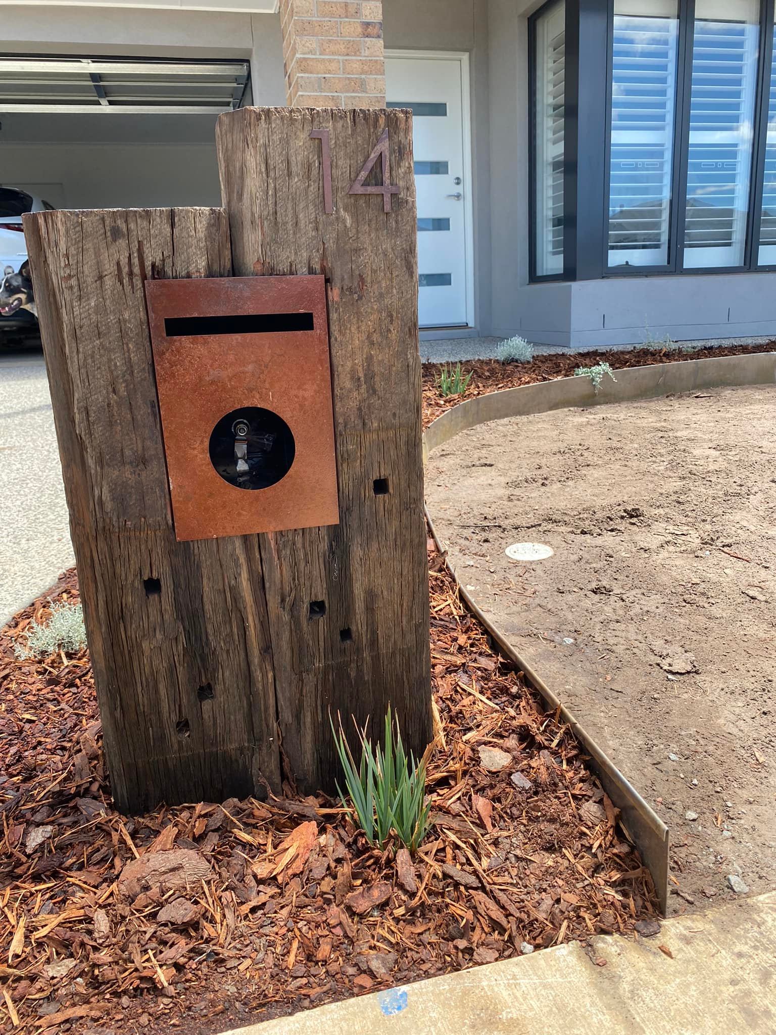 Geelong Living Landscapes - Custom railway letterbox, rustic letterbox ...