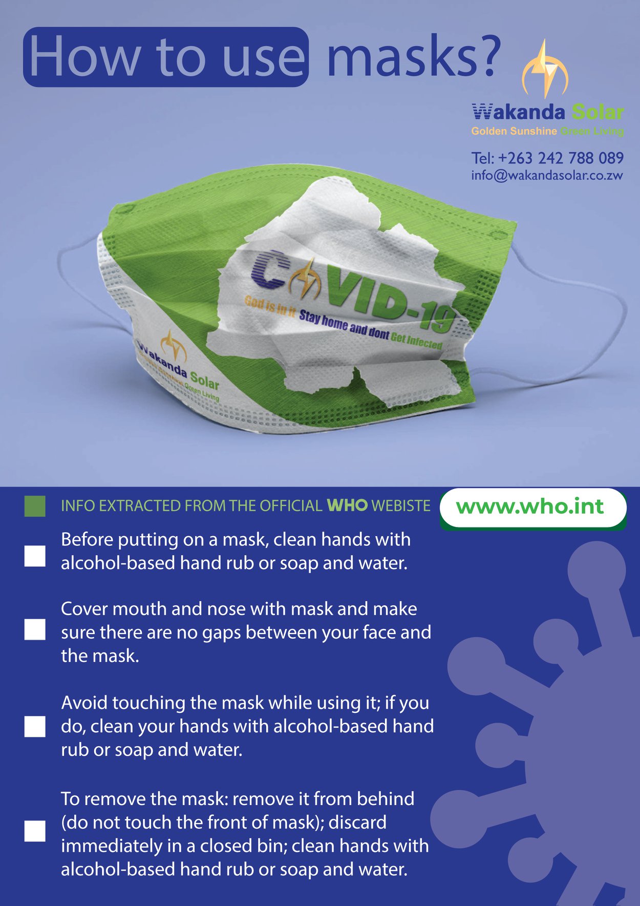 Wakanda Solar Pvt Ltd - MAKE SURE YOU USE YOUR MASK CORRECTLY ...