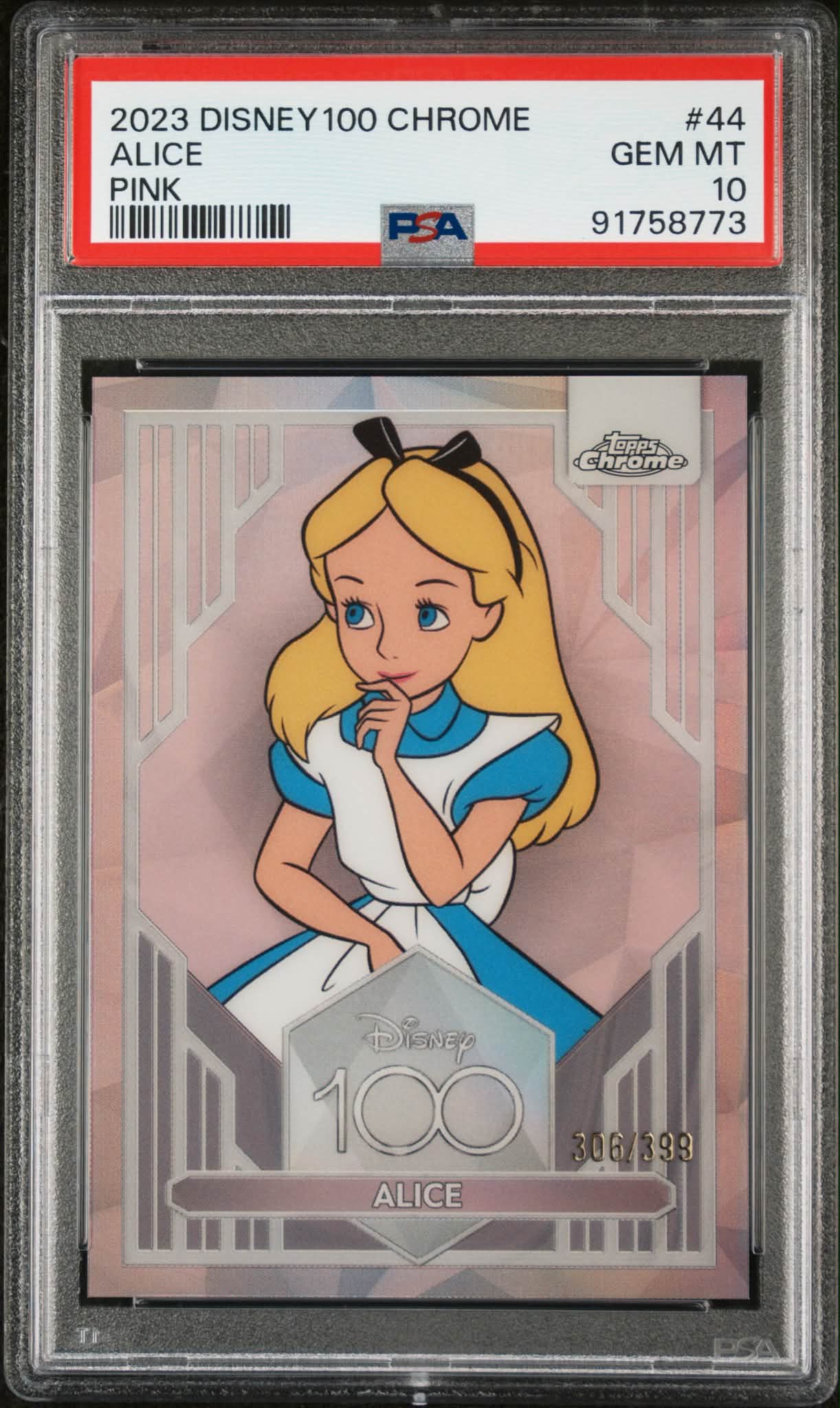 Disney 2023 Topps Chrome Alice PSA 10 card for sale
