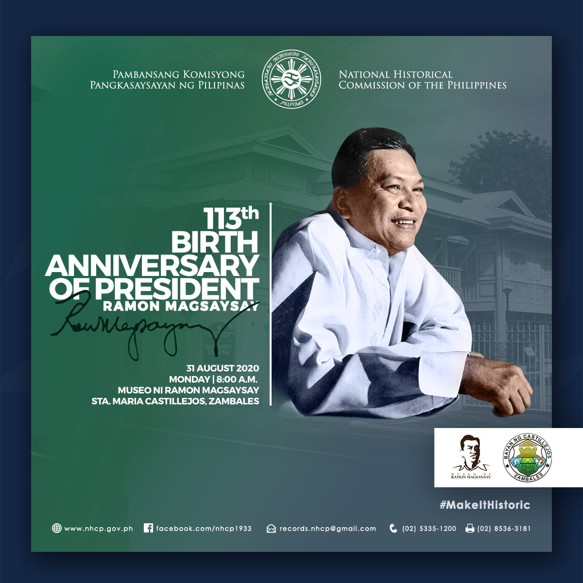 Ramon Magsaysay - It is the 113th Birth Anniversary of the...