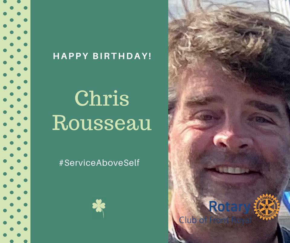 Chris Rousseau is... - Rotary Club of Front Royal, Virginia | Facebook