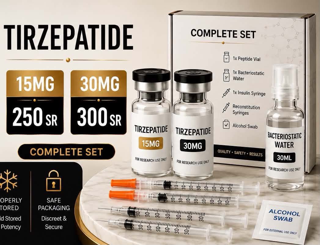 pm sa interested +639150724795 TIRZEPATIDE COMPLETE SET 15MG డె 1x Peptide 1xPeptideVial Vial 30MG 1x Bacteriostatic Water 250s SR 1xInsulin Syringe 300SR SR В Reconstitution Syringes TIRZEPATIDE COMPLETE SET Alcohol Swab TIRZEPATIDE