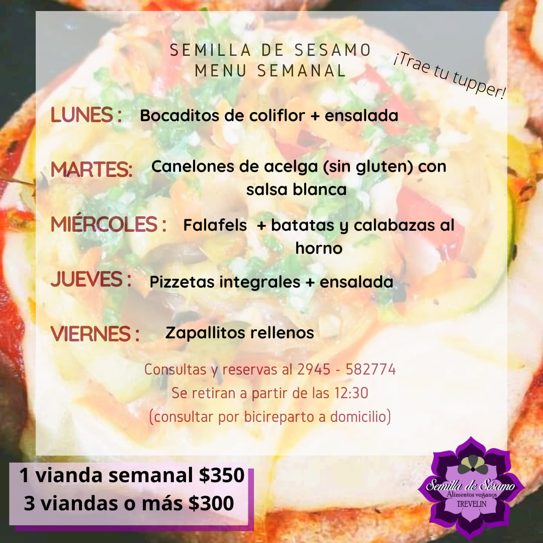 👉Les comparto el menú de la semana que... - Semilla de Sésamo