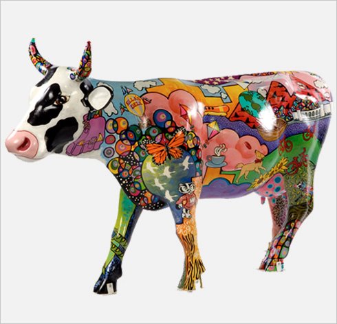 Something different. Yes . . . I painted a cow in 2011 for the