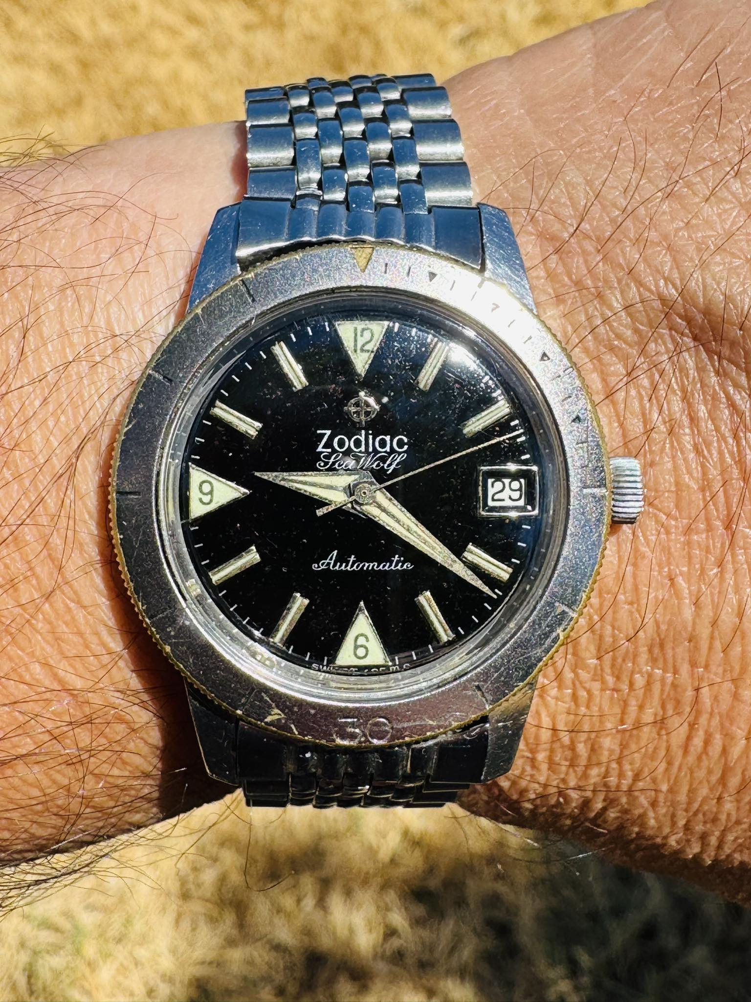 1960s Zodiac Sea Wolf ref. 722-916 vintage diver watch