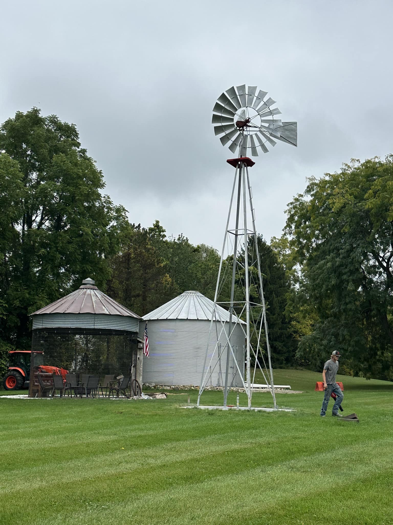 Restored windmill for front garden area