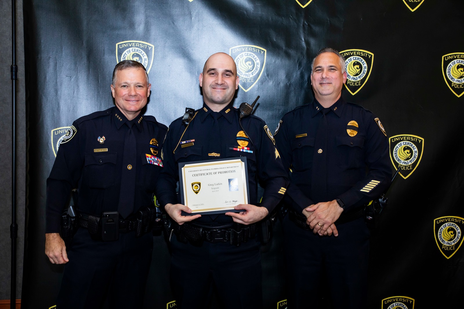 UCF - Promotion - Sergeant Greg Larkin, who was promoted from Corporal ...