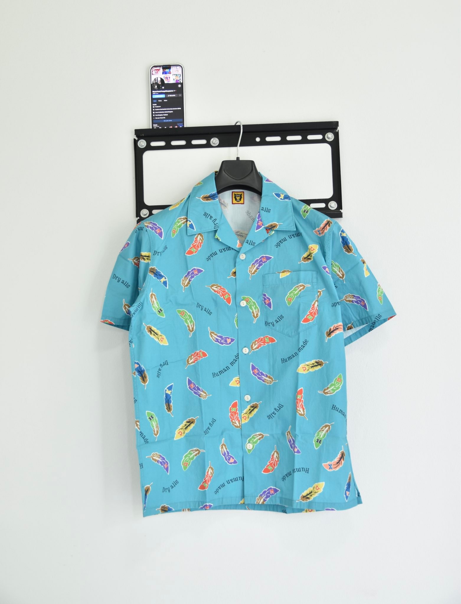 มือ1 พร้อมส่ง Human m duck logo shirt white Size: M(อก44 ยาว27 