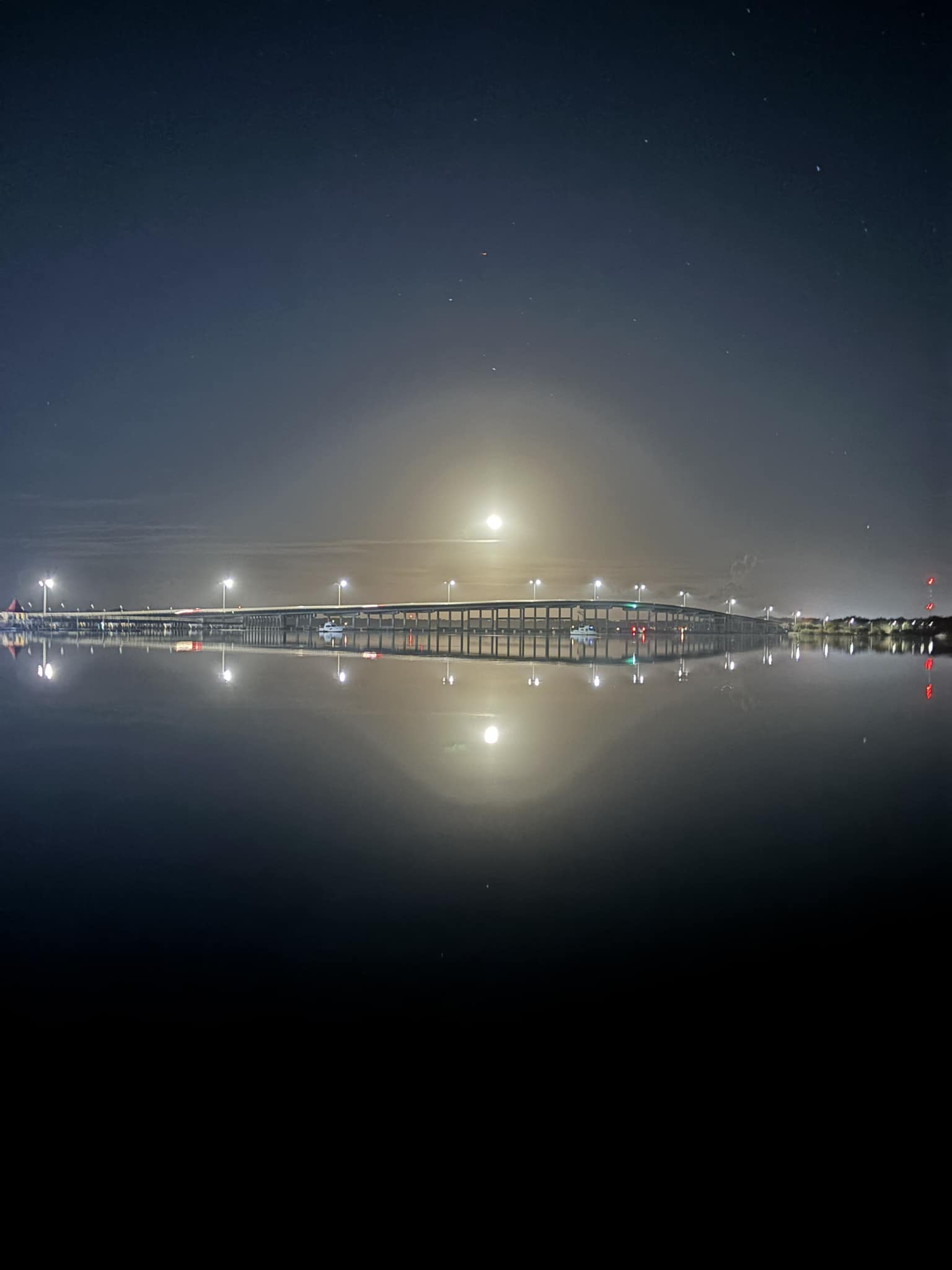 Last nights moon over the bridge