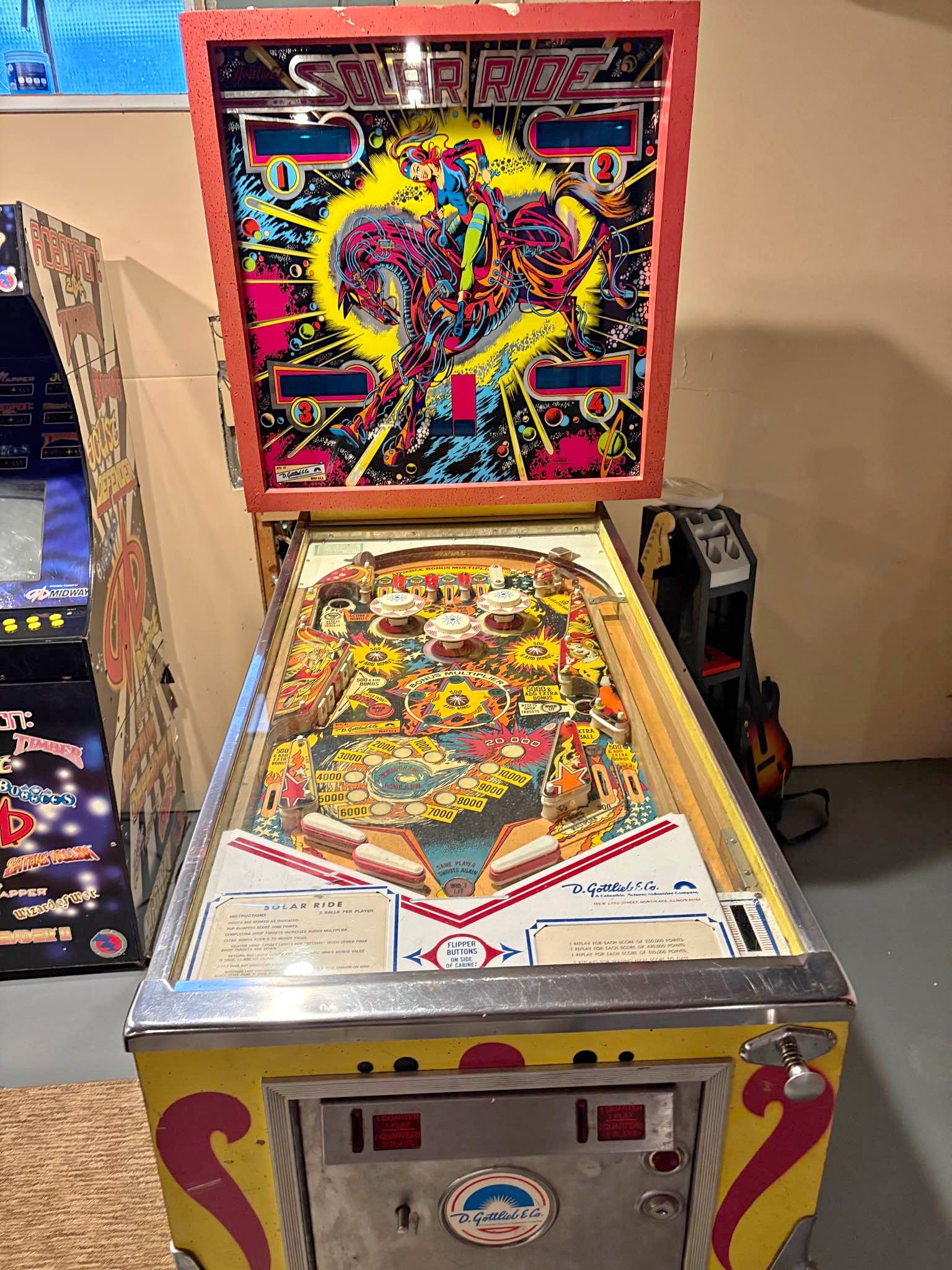 Solar Ride pinball machine - Slot Machines - Holliston, Massachusetts ...