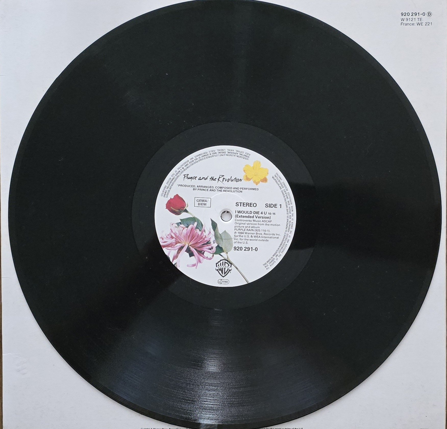 Prince's 1984 hit song I Would Die 4 U** **12