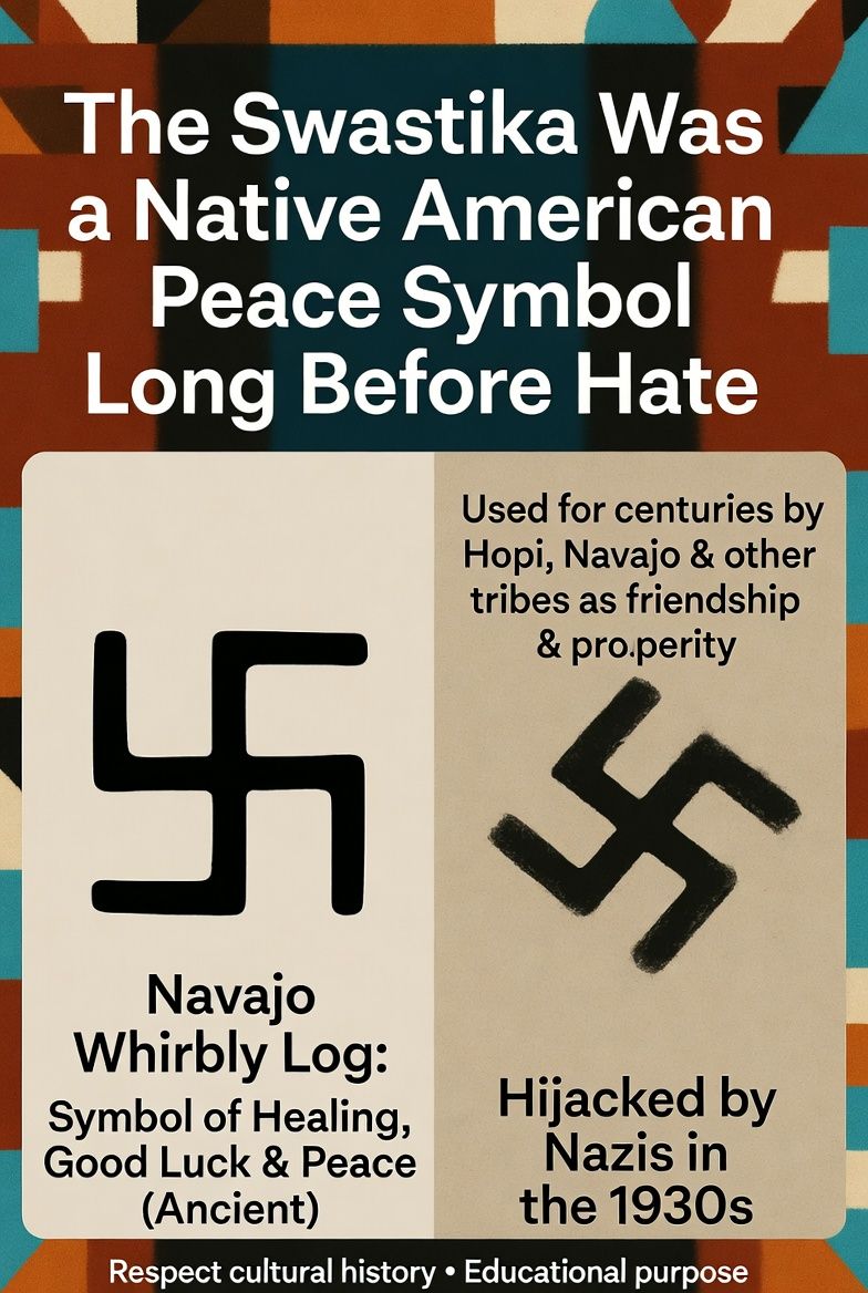 A photo of one of several swastika lookalikes, embedded in an
