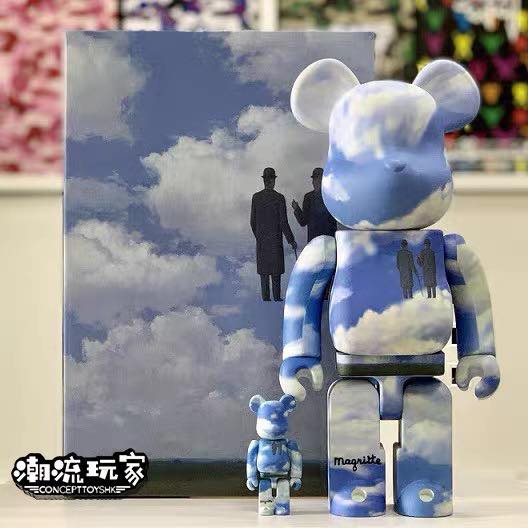 即买即发哈。Bearbrick 400%100% Rene Magritte 艺术家现货11年老店