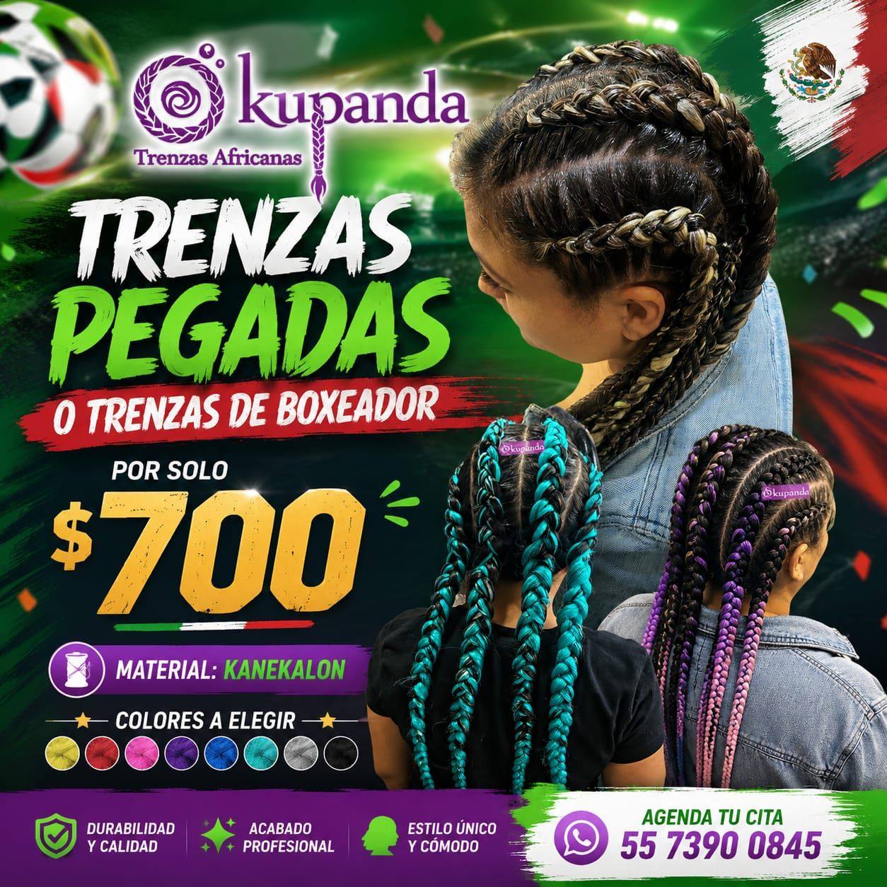 SUPER PROMOCIÓN BOX BRAIDS KANEKALON OMBRE 2 CHICAS X 520 SOLES  