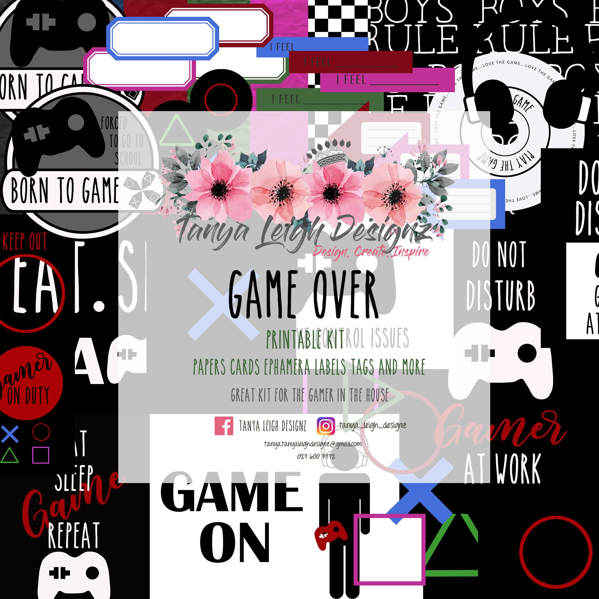New printable kit for the gamer in... - Tanya Leigh Designz
