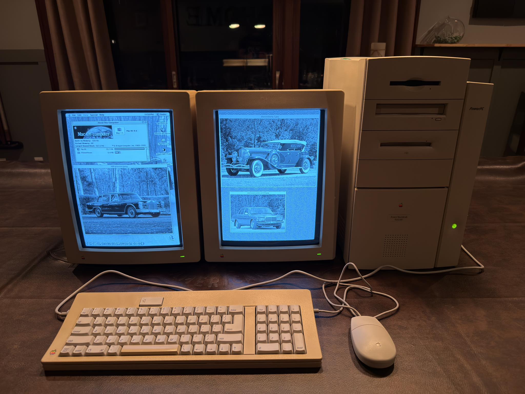 Power Macintosh 9600 runs two Macintosh Portrait Displays