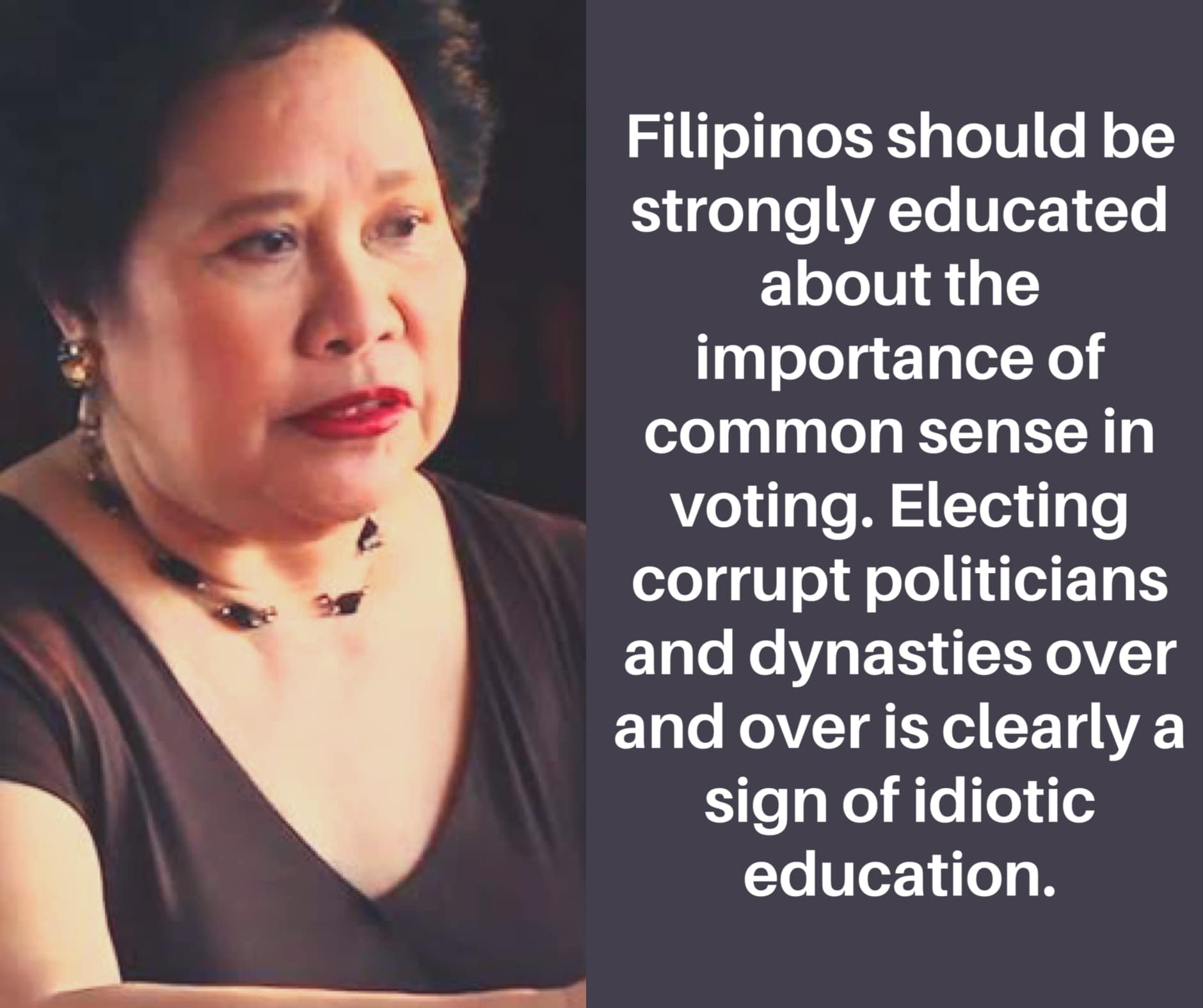Nutribun - THE PROBLEM WITH ELECTIONS By SEN. MIRIAM DEFENSOR SANTIAGO ...