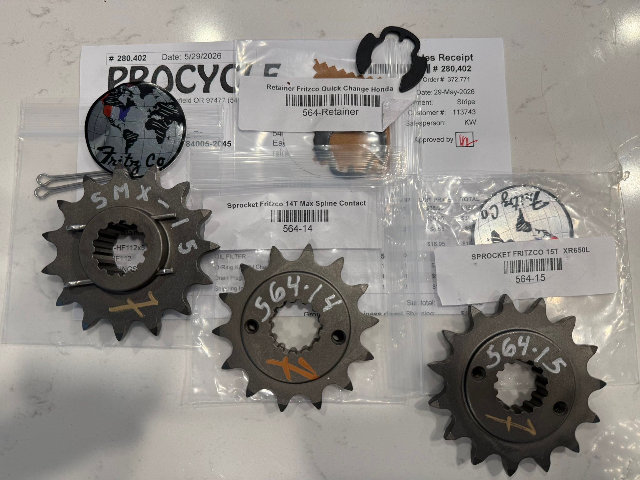 Are sprockets from Amazon the same quality as one from