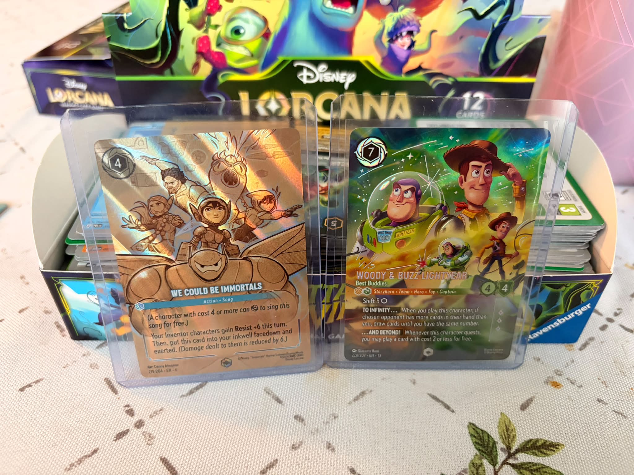 Rare 'We Could Be Immortals' holographic card from Disney Lorcana