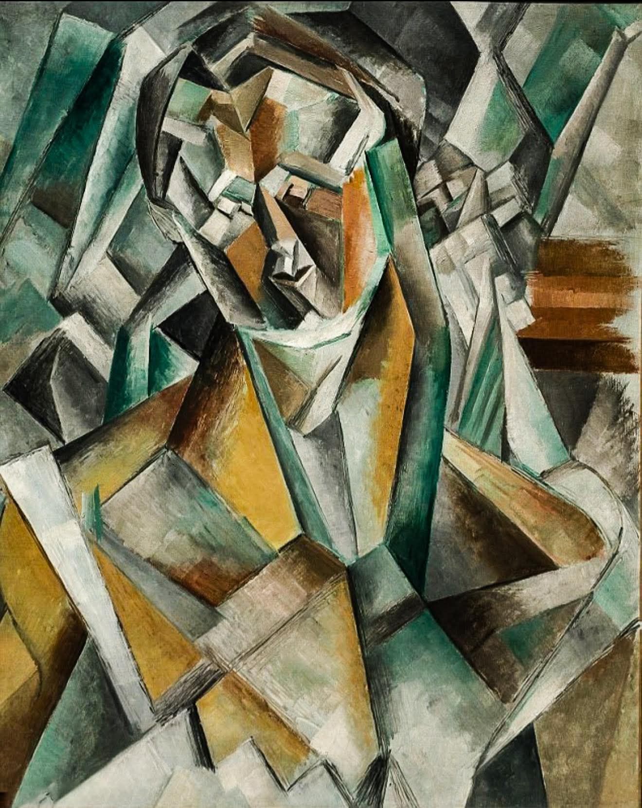 PABLO PICASSO, Woman sitting cross-legged: Geneviève Laporte. 1951.