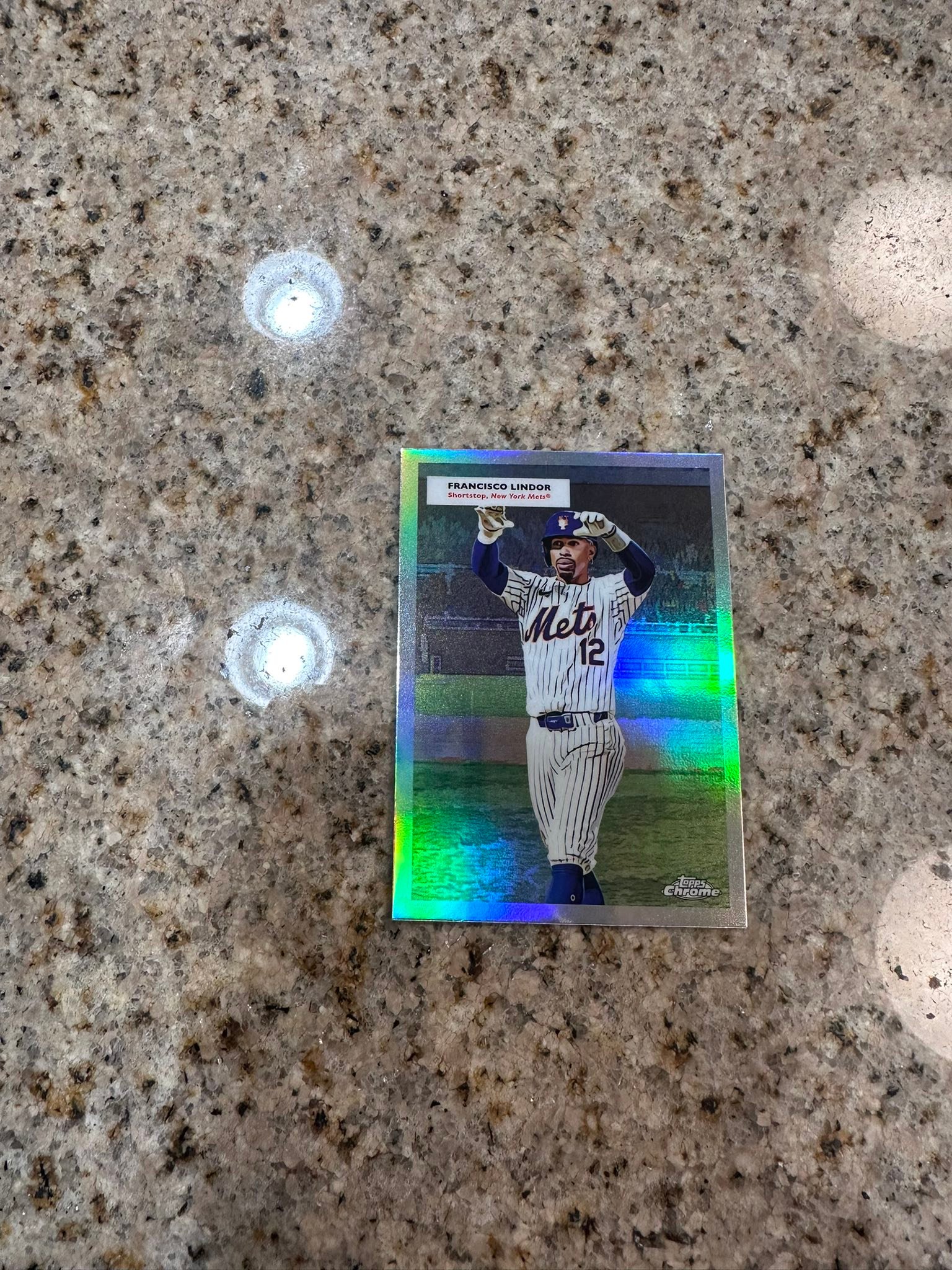 Has anyone seen a Francisco Lindor refractor card with Mike Piazza 
